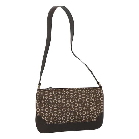 CELINE C Macadam Canvas Shoulder Bag Brown - Picture 1 of 12
